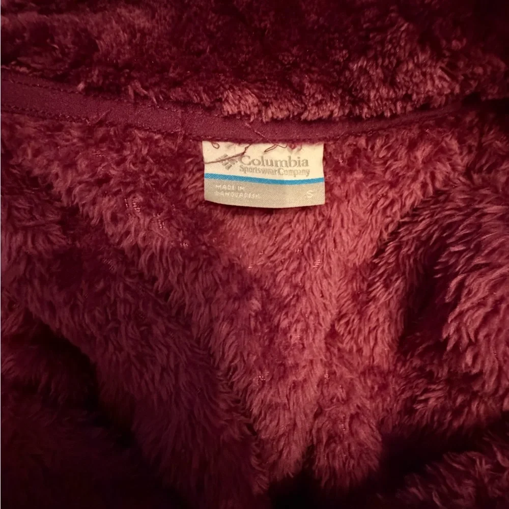 Columbia Burgundy Fleece Pullover Small - Picture 5 of 5